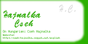 hajnalka cseh business card